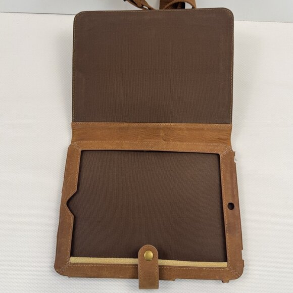 Pendleton Tablet Cover Aztec Wool Leather Adjustable Detachable Crossbody Strap - Picture 4 of 16